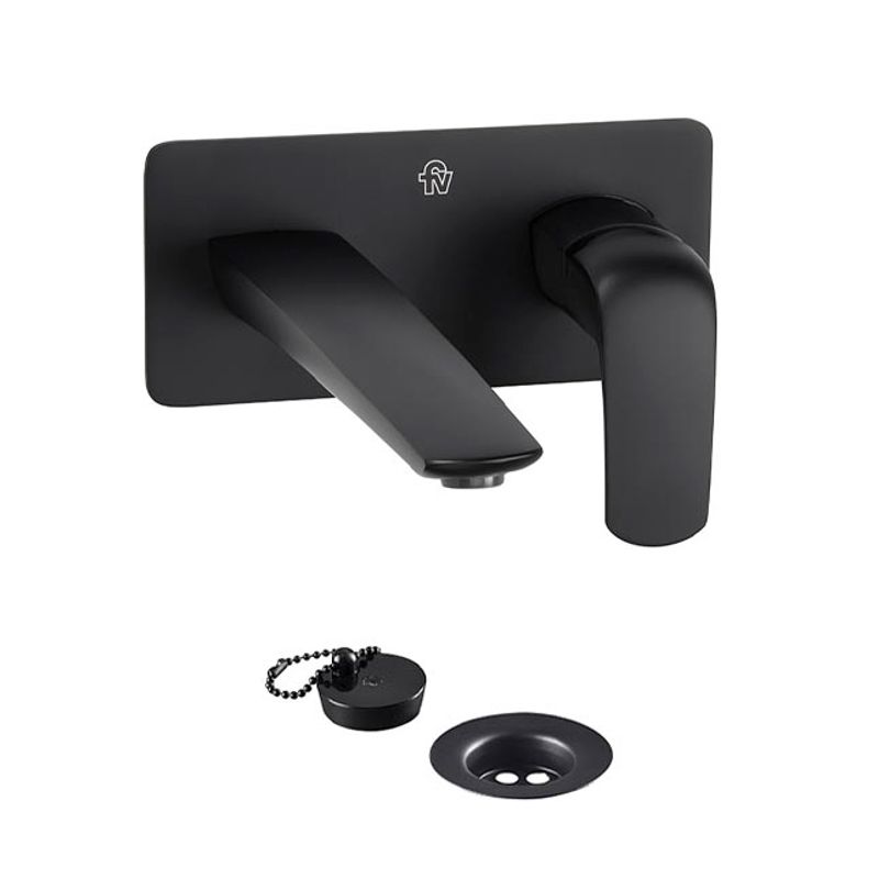 Griferia-Lavatorio-Monocomando-Pared-Epuyen-Negro-FV-L2-0206