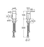 Griferia-Bidet-Monocomando-L20-Roca