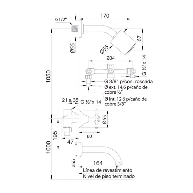 Griferia-Ducha-Newport-Plus-FV-0103-B2P