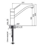Griferia-Cocina-Monocomando-Alta-Newport-FV-411.02-B2