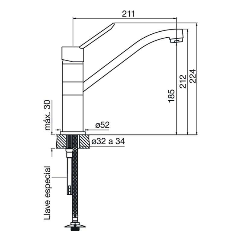 Griferia-Cocina-Monocomando-Alta-Newport-FV-411.02-B2