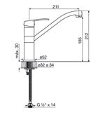 Griferia-Cocina-Monocomando-Alta-Arizona-FV-0411.02-B1