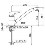 Griferia-Cocina-Monocomando-Kansas-FV-24-411
