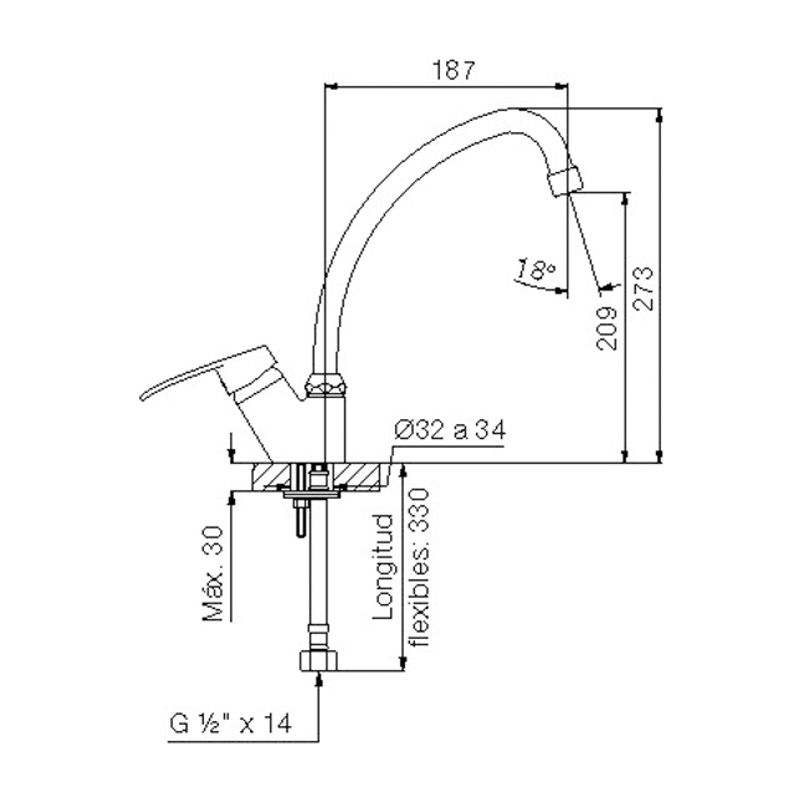 Griferia-Cocina-Monocomando-Arizona-FV-0423-B1
