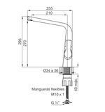 Griferia-Cocina-Monocomando-Aromo-FV-NG-0411.04-D8