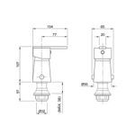 Griferia-Bidet-Monocomando-Baño-Bilbao-Peirano-70-130