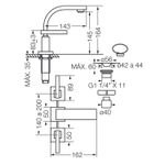 Griferia-Canilla-Lavatorio-Baño-Dominic-Lever-Fv-0207R-85L