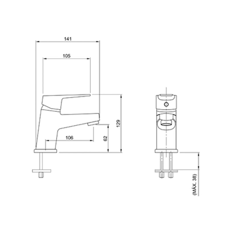Griferia-Bidet-Monocomando-Baño-Mora-Peirano-70-193