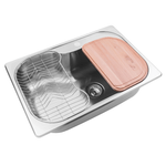 Combo-Pileta-Bacha-Simple-Cocina-Johnson-LUXOR-COMPACT-SI71A-CASELU-TALC