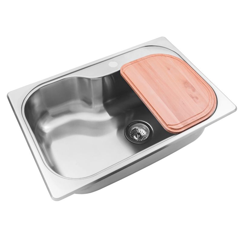 Combo-Pileta-Bacha-Simple-Cocina-Johnson-LUXOR-COMPACT-SI71A-TALC