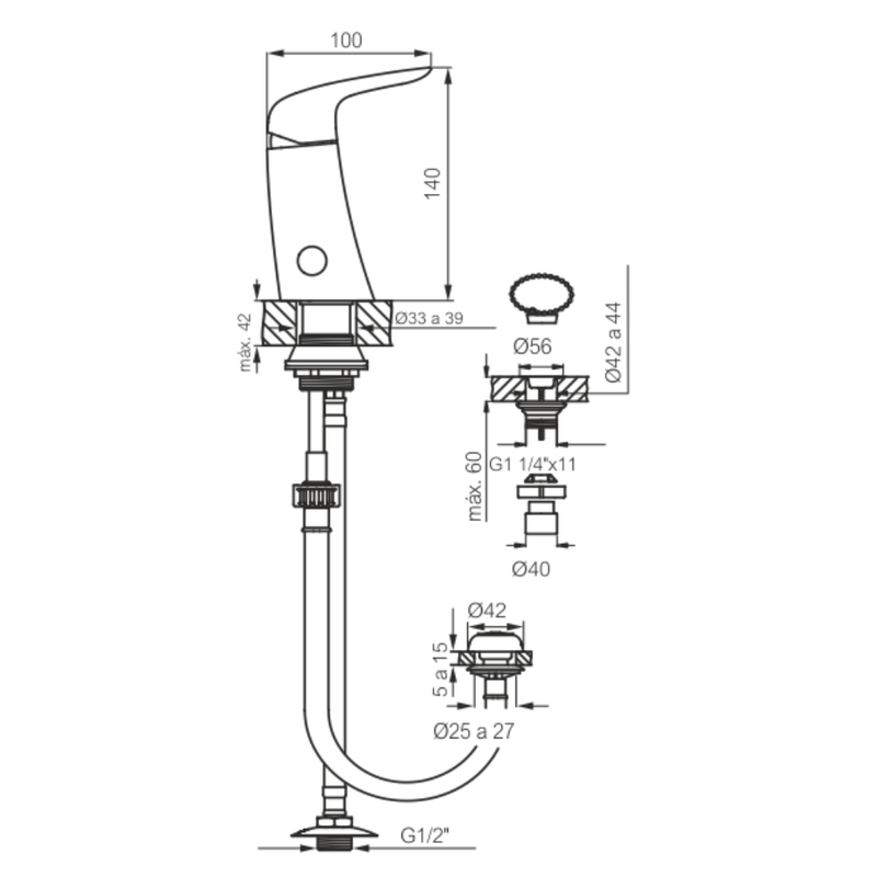 Griferia-Bidet-Monocomando-Baño-Epuyen-FV-0189L2