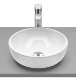 Bacha-sobre-poner-Baño-Optica-Round-Roca-35cm-blanco-ambientada