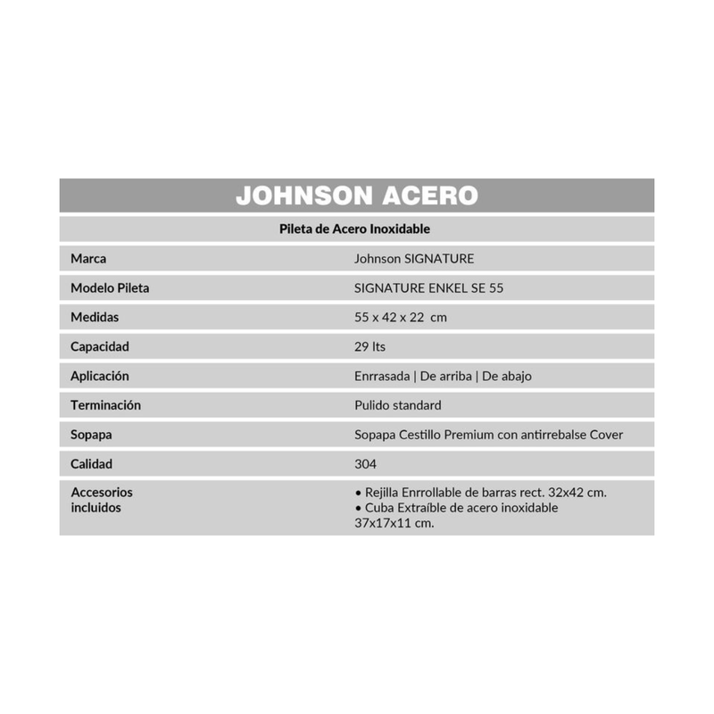 Pileta-Bacha-Simple-Cocina-Johnson-SIGNATURE-ENKEL-SE-55-AC-INOX-PUL-CACC_6